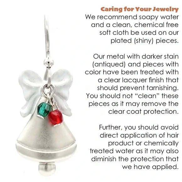 Silver Forest Christmas Silver Bells & Beads Style Number NE-2321 - Picture 3 of 11